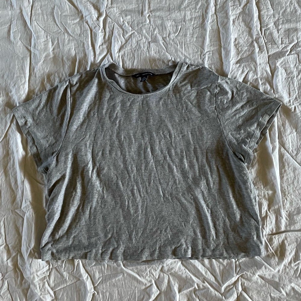 Gray crop top